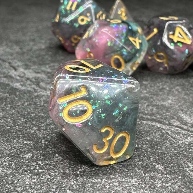 Sage’s Cantrips - Thaumaturgy Resin Polyhedral Dice Set - Sage's PortalResin Dice Set