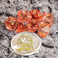 Sage's Capsules - Transparent Red Acrylic Polyhedral Dice Set - Sage's PortalAcrylic Dice Set