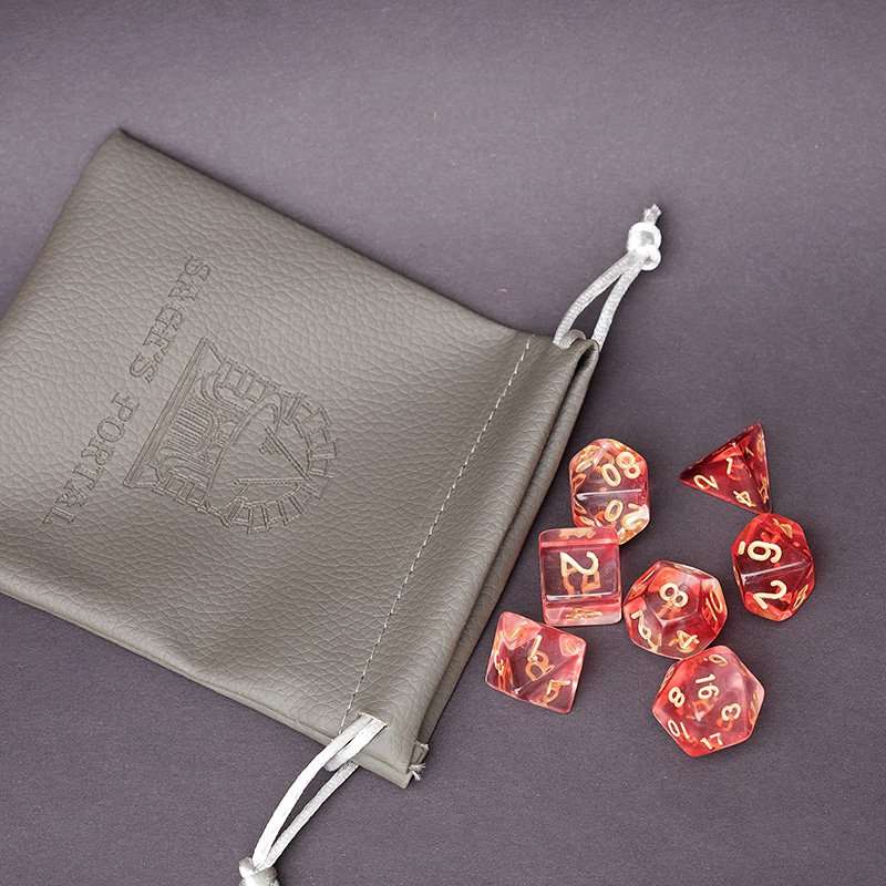 Sage's Capsules - Transparent Red Acrylic Polyhedral Dice Set - Sage's PortalAcrylic Dice Set