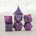 Sage’s Chronurgy Timeless Indigo Metal Polyhedral Dice Set - Sage's PortalMetal Dice Set