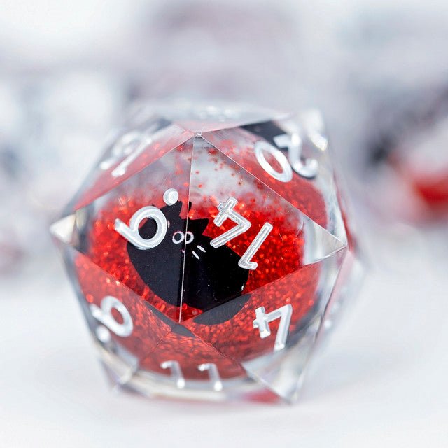 Sage's Companion Spirits Ruby Void Cat Liquid Core Resin Dice Set - Sage's PortalLiquid Core Dice Set
