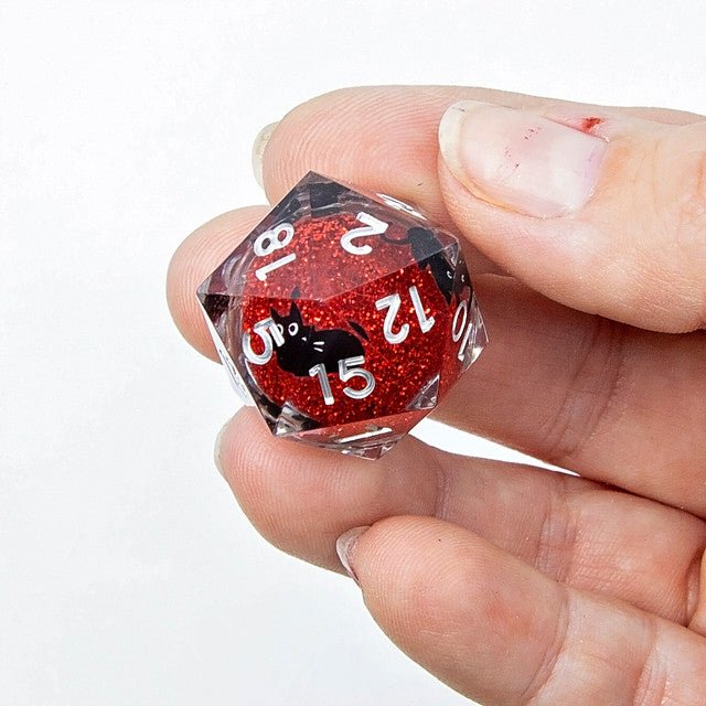 Sage's Companion Spirits Ruby Void Cat Liquid Core Resin Dice Set - Sage's PortalLiquid Core Dice Set