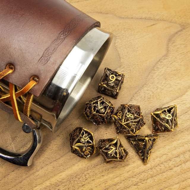Sage’s Corsairs Copper Blade Hollow Metal Dice Set - Sage's PortalHollow Metal Dice Set