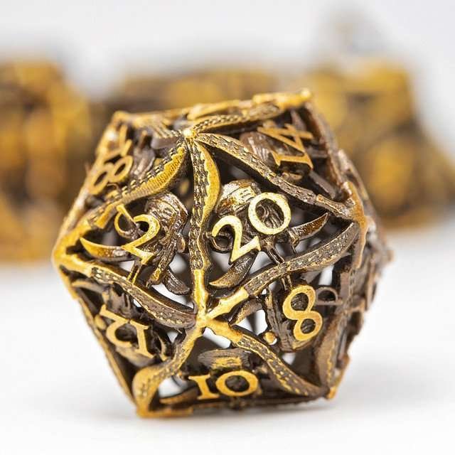Sage’s Corsairs Copper Blade Hollow Metal Dice Set - Sage's PortalHollow Metal Dice Set