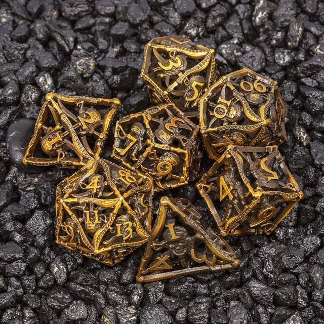 Sage’s Corsairs Copper Blade Hollow Metal Dice Set - Sage's PortalHollow Metal Dice Set