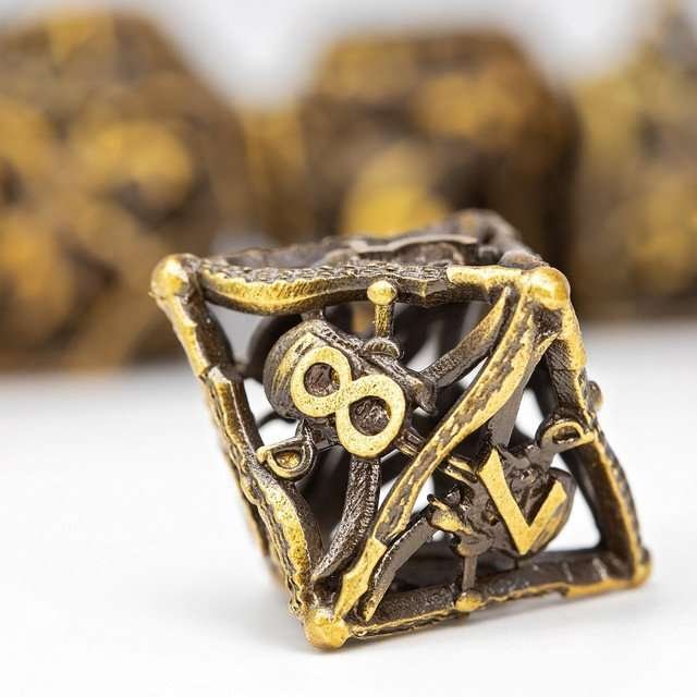Sage’s Corsairs Copper Blade Hollow Metal Dice Set - Sage's PortalHollow Metal Dice Set