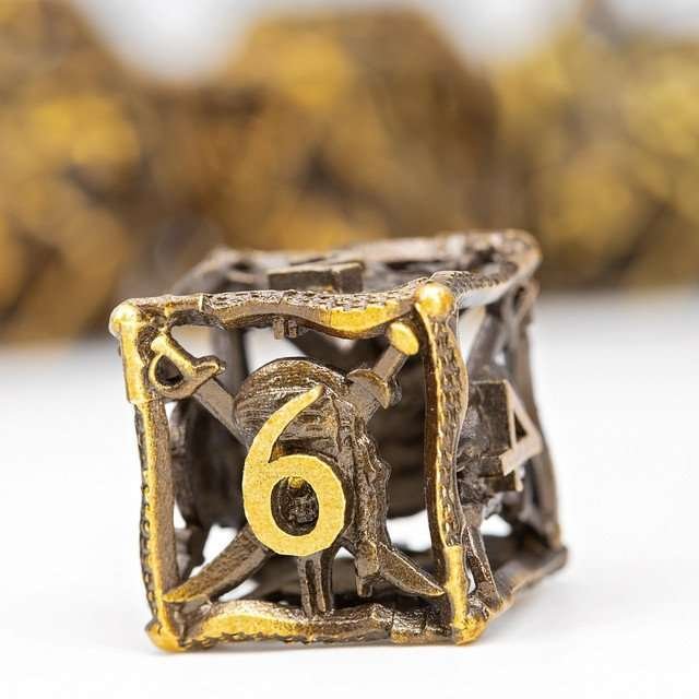 Sage’s Corsairs Copper Blade Hollow Metal Dice Set - Sage's PortalHollow Metal Dice Set