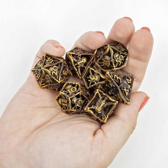 Sage’s Corsairs Copper Blade Hollow Metal Dice Set - Sage's PortalHollow Metal Dice Set