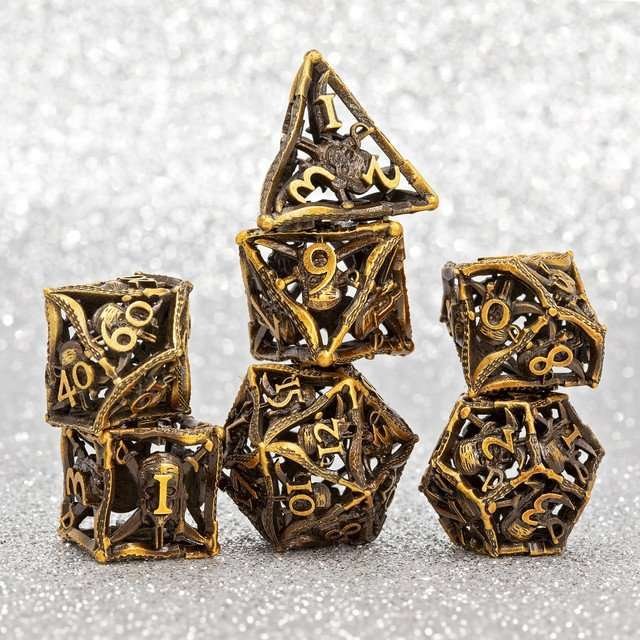Sage’s Corsairs Copper Blade Hollow Metal Dice Set - Sage's PortalHollow Metal Dice Set