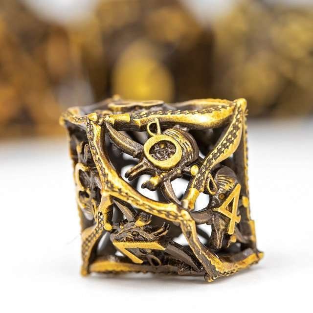 Sage’s Corsairs Copper Blade Hollow Metal Dice Set - Sage's PortalHollow Metal Dice Set
