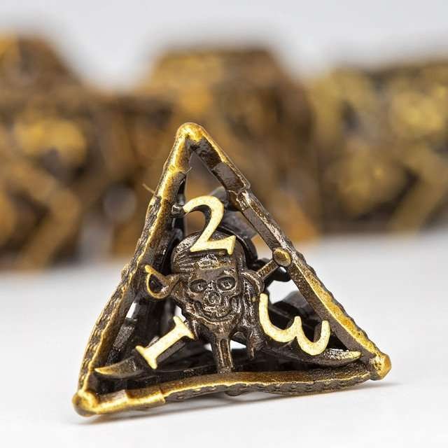Sage’s Corsairs Copper Blade Hollow Metal Dice Set - Sage's PortalHollow Metal Dice Set