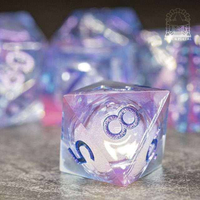 Sage's Dancing Souls Liquid Core Sharp Edge Resin Dice Set - Sage's PortalLiquid Core Dice Set