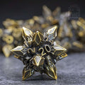 Sage's Deadly Blossoms Bronze Metal Polyhedral Dice Set - Sage's PortalMetal Dice Set