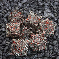 Sage's Deadly Lotus Petrified Carnage Metal Polyhedral Dice Set - Sage's PortalMetal Dice Set