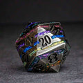 Sage's Dimension Stones - 33mm Silver D20 Metal Die - Sage's PortalMetal Dice Set