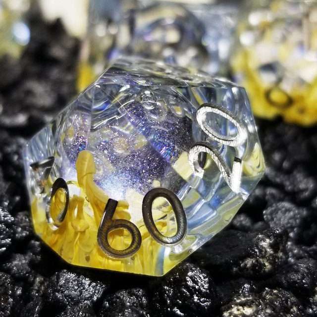 Sage's Divine Souls Liquid Core Sharp Edge Resin Dice Set - Sage's PortalLiquid Core Dice Set