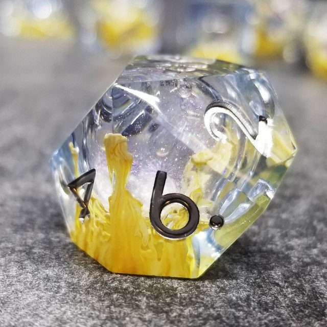 Sage's Divine Souls Liquid Core Sharp Edge Resin Dice Set - Sage's PortalLiquid Core Dice Set