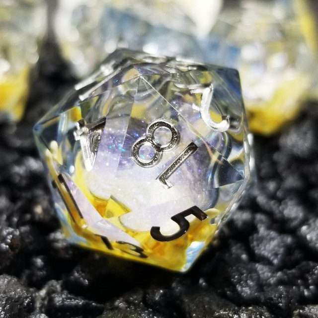 Sage's Divine Souls Liquid Core Sharp Edge Resin Dice Set - Sage's PortalLiquid Core Dice Set