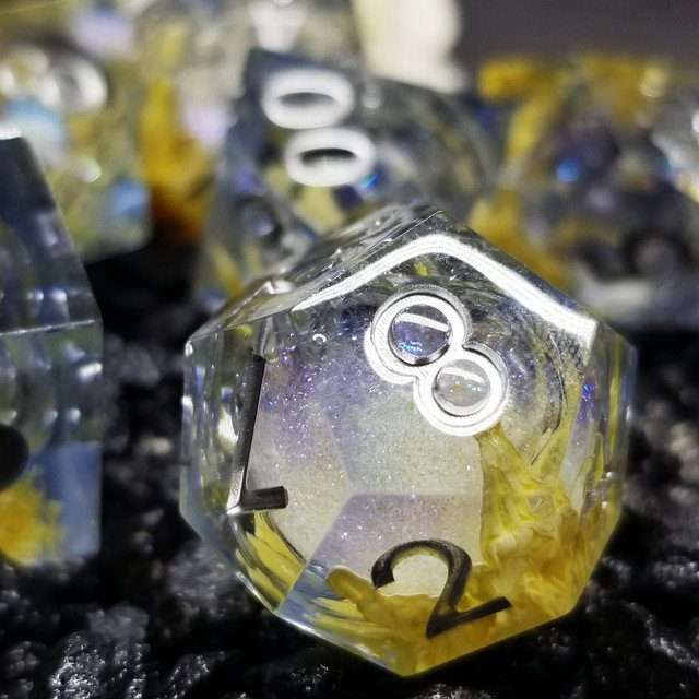 Sage's Divine Souls Liquid Core Sharp Edge Resin Dice Set - Sage's PortalLiquid Core Dice Set