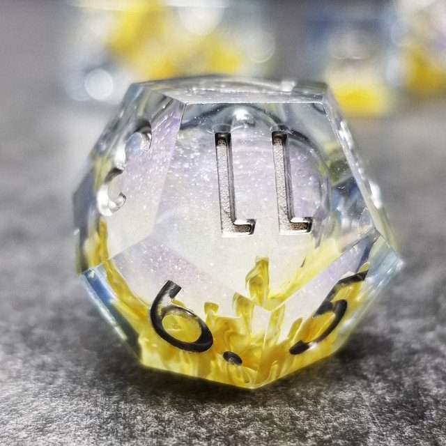 Sage's Divine Souls Liquid Core Sharp Edge Resin Dice Set - Sage's PortalLiquid Core Dice Set