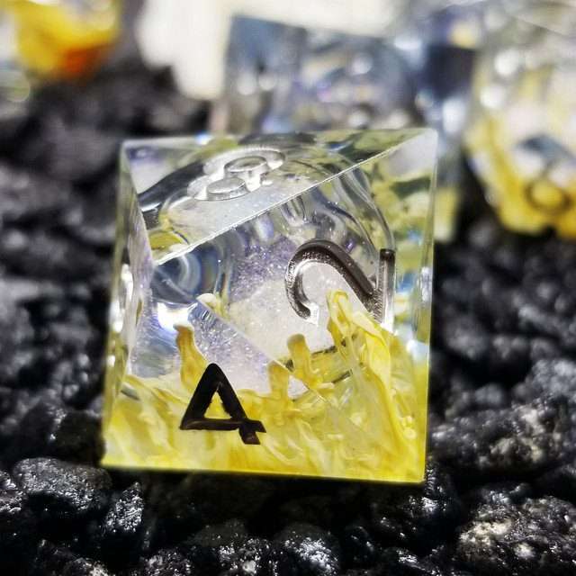 Sage's Divine Souls Liquid Core Sharp Edge Resin Dice Set - Sage's PortalLiquid Core Dice Set