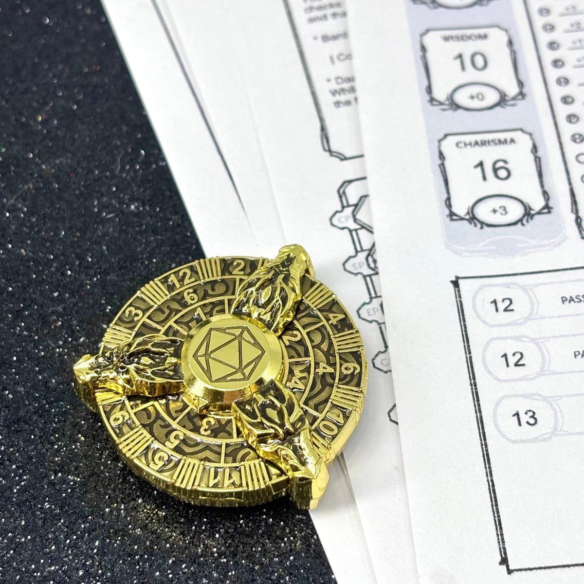Sage's Draconic Conjuration Gilded Wyrm Dice Wheel - Sage's PortalDice Wheel