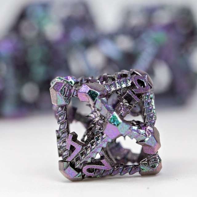 Sage's Draconic Prison Witch's Curse Cage Hollow Metal Dice Set - Sage's PortalHollow Metal Dice Set