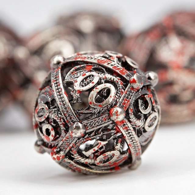 Sage’s Dragon Orb Rolling Doom Hollow Metal Dice Set - Sage's PortalHollow Metal Dice Set