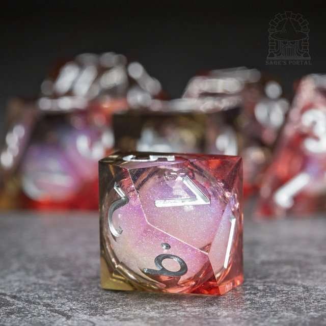 Sage's Dusk Souls Liquid Core Sharp Edge Resin Dice Set - Sage's PortalLiquid Core Dice Set