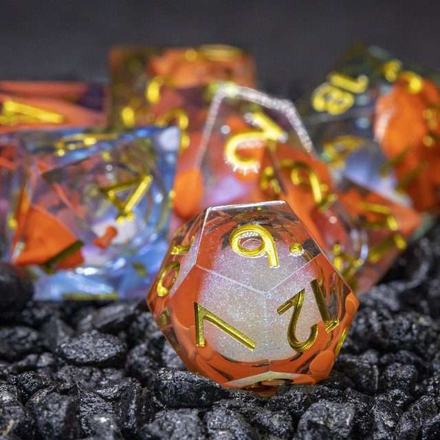 Sage's Ectoplasm Souls Liquid Core Sharp Edge Resin Dice Set - Sage's PortalLiquid Core Dice Set
