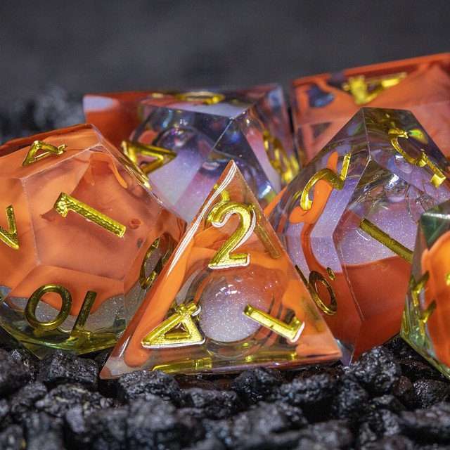 Sage's Ectoplasm Souls Liquid Core Sharp Edge Resin Dice Set - Sage's PortalLiquid Core Dice Set