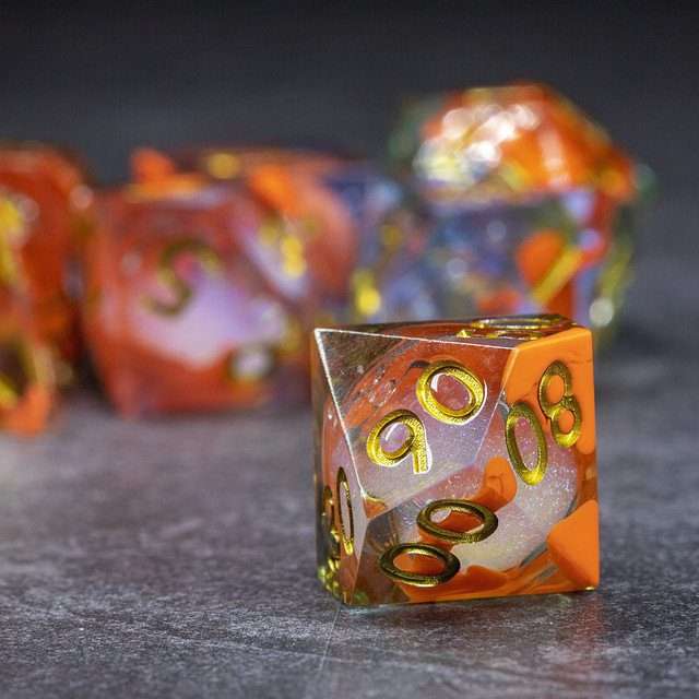 Sage's Ectoplasm Souls Liquid Core Sharp Edge Resin Dice Set - Sage's PortalLiquid Core Dice Set