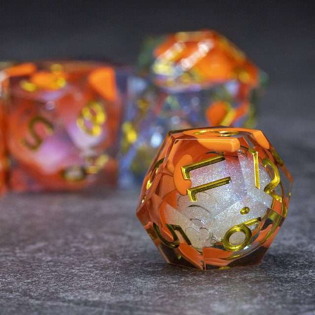 Sage's Ectoplasm Souls Liquid Core Sharp Edge Resin Dice Set - Sage's PortalLiquid Core Dice Set