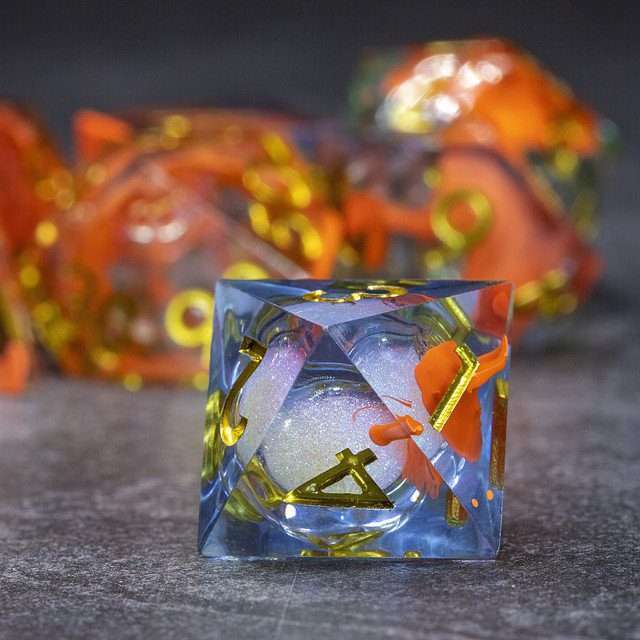 Sage's Ectoplasm Souls Liquid Core Sharp Edge Resin Dice Set - Sage's PortalLiquid Core Dice Set