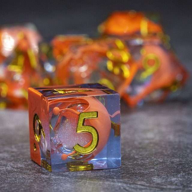 Sage's Ectoplasm Souls Liquid Core Sharp Edge Resin Dice Set - Sage's PortalLiquid Core Dice Set