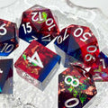 Sage's Enchanted Rainbow Crystals - Sharp Edge Resin Polyhedral Dice Set - Sage's PortalSharp Edge Resin Dice Set