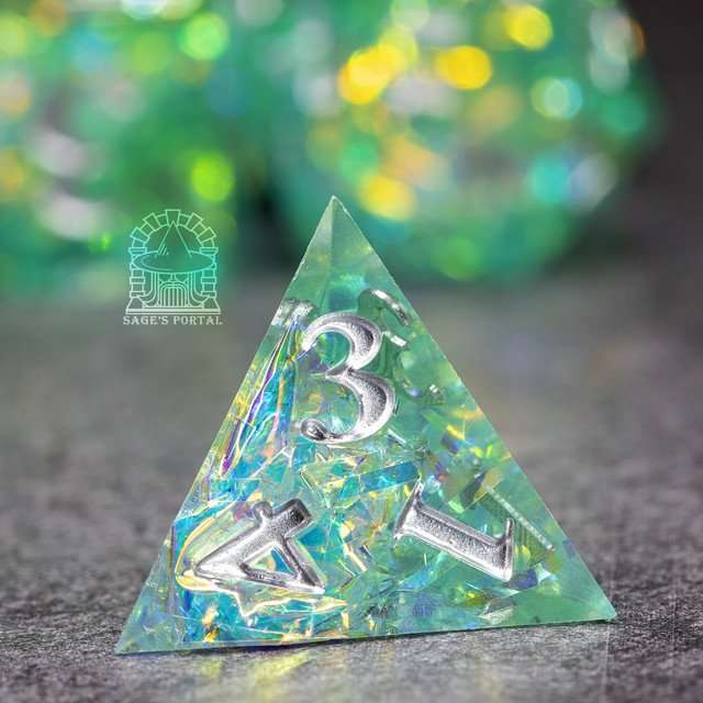 Sage's Exaltations - Mermaid Cove Sharp Edge Resin Dice Set - Sage's PortalSharp Edge Resin Dice Set