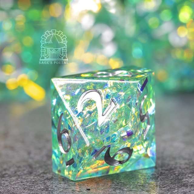 Sage's Exaltations - Mermaid Cove Sharp Edge Resin Dice Set - Sage's PortalSharp Edge Resin Dice Set