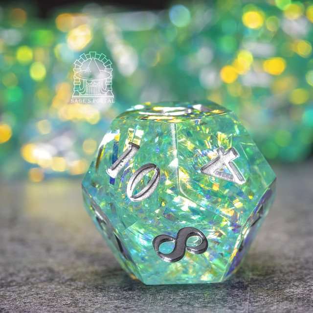 Sage's Exaltations - Mermaid Cove Sharp Edge Resin Dice Set - Sage's PortalSharp Edge Resin Dice Set