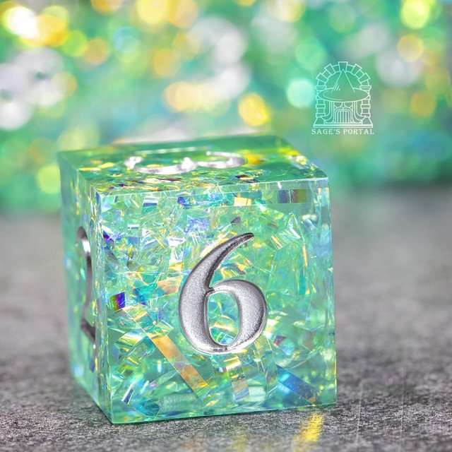Sage's Exaltations - Mermaid Cove Sharp Edge Resin Dice Set - Sage's PortalSharp Edge Resin Dice Set