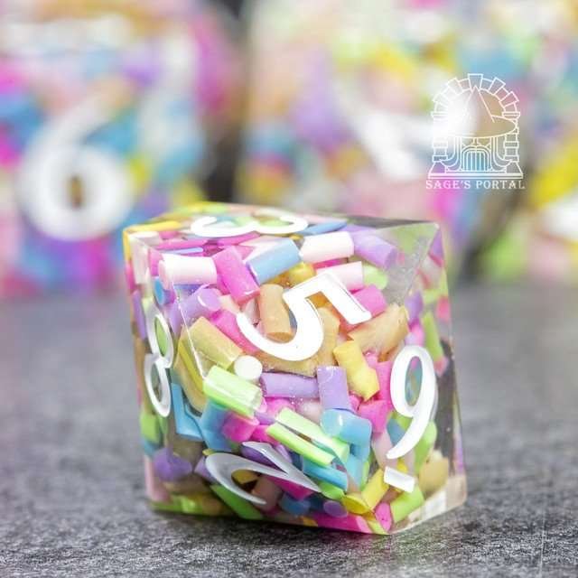 Sage's Exaltations - Naming Day Sharp Edge Resin Dice Set - Sage's PortalSharp Edge Resin Dice Set