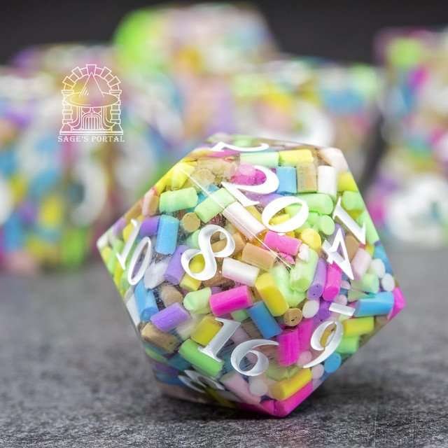 Sage's Exaltations - Naming Day Sharp Edge Resin Dice Set - Sage's PortalSharp Edge Resin Dice Set