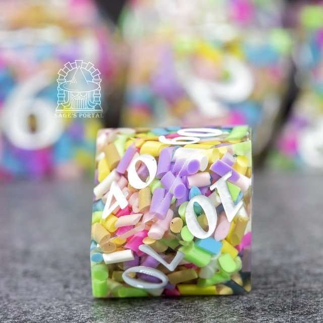 Sage's Exaltations - Naming Day Sharp Edge Resin Dice Set - Sage's PortalSharp Edge Resin Dice Set