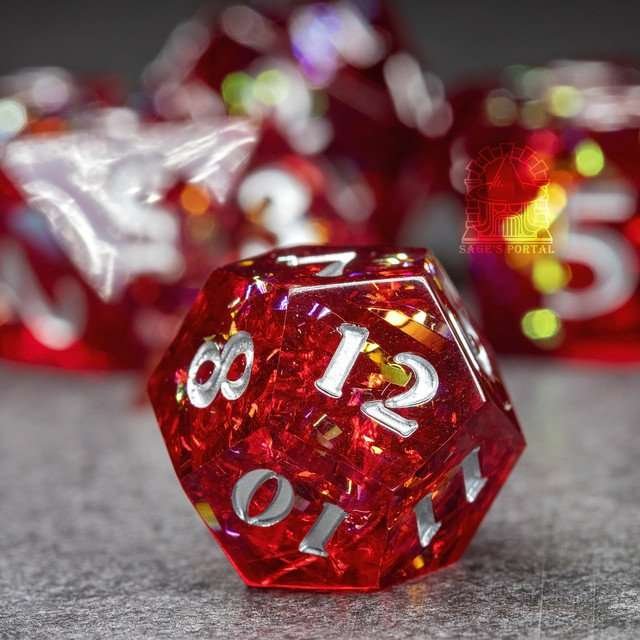 Sage's Exaltations - Phoenix's Rest Sharp Edge Resin Dice Set - Sage's PortalSharp Edge Resin Dice Set
