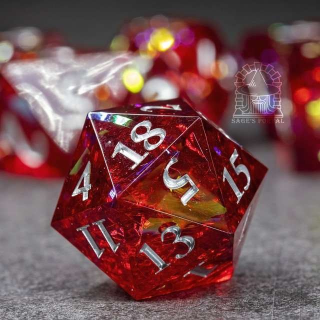 Sage's Exaltations - Phoenix's Rest Sharp Edge Resin Dice Set - Sage's PortalSharp Edge Resin Dice Set