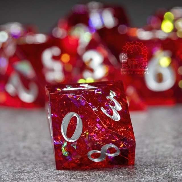 Sage's Exaltations - Phoenix's Rest Sharp Edge Resin Dice Set - Sage's PortalSharp Edge Resin Dice Set