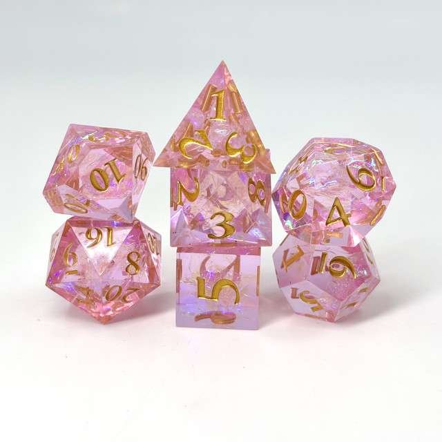 Sage's Exaltations - Sakura Festival Sharp Edge Resin Dice Set - Sage's PortalSharp Edge Resin Dice Set