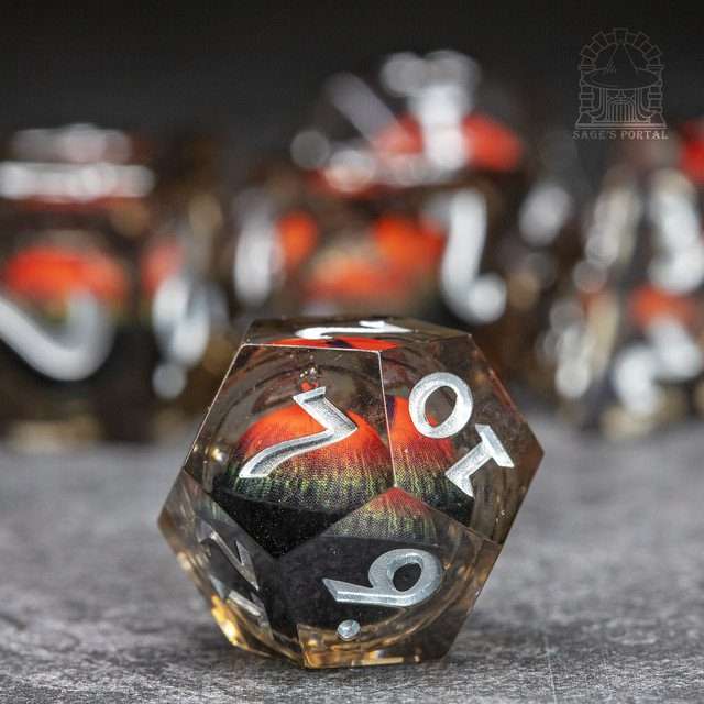 Sage's Eye of the Demon Jiggling Liquid Core Polyhedral Dice Set - Sage's PortalLiquid Core Dice Set