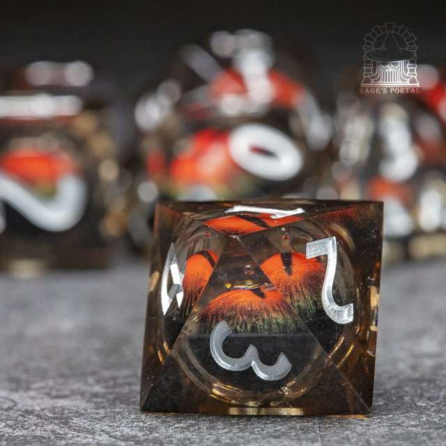 Sage's Eye of the Demon Jiggling Liquid Core Polyhedral Dice Set - Sage's PortalLiquid Core Dice Set