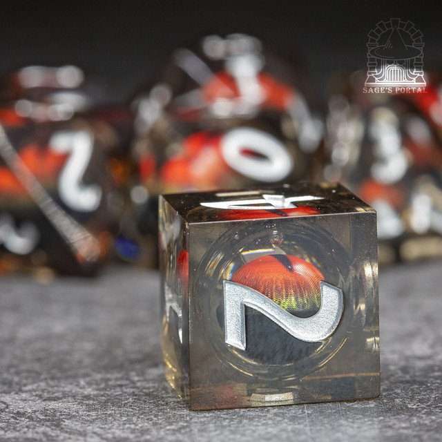 Sage's Eye of the Demon Jiggling Liquid Core Polyhedral Dice Set - Sage's PortalLiquid Core Dice Set
